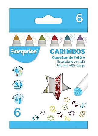 Rechizite, Creativitate, Hobby - Carioci cu stampile 6 culori