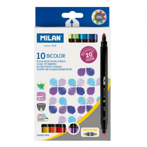 Rechizite, Creativitate, Hobby - Carioci MILAN bicolor – set 10 bucati