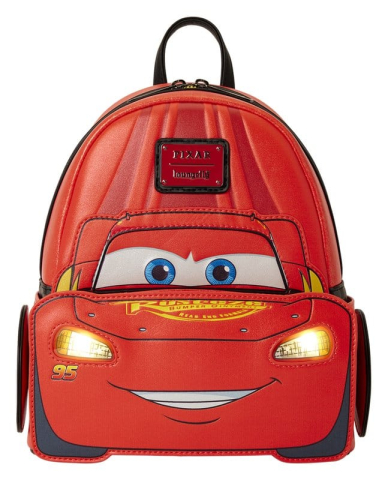 Cars by Loungefly Mini Backpack 20th Anniversary Lightning McQueen Metallic LightUp [5]