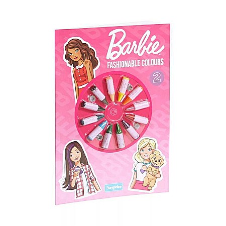 Carti de colorat si educative - Carte de colorat Barbie Fashionable Colours 2