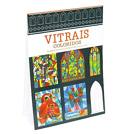 Carti de colorat si educative - Carte de colorat pentru adulti Vitralii - Laranja Europrice