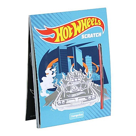 Carti de colorat si educative - Carte de razuit Hot Wheels Scratch