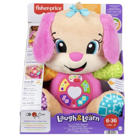 Jocuri si jucarii - Catelusa interactiva Fisher-Price Rade si Invata romana