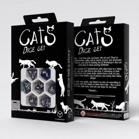 PRECOMENZI - CATS Dice Set of 7 Mittens