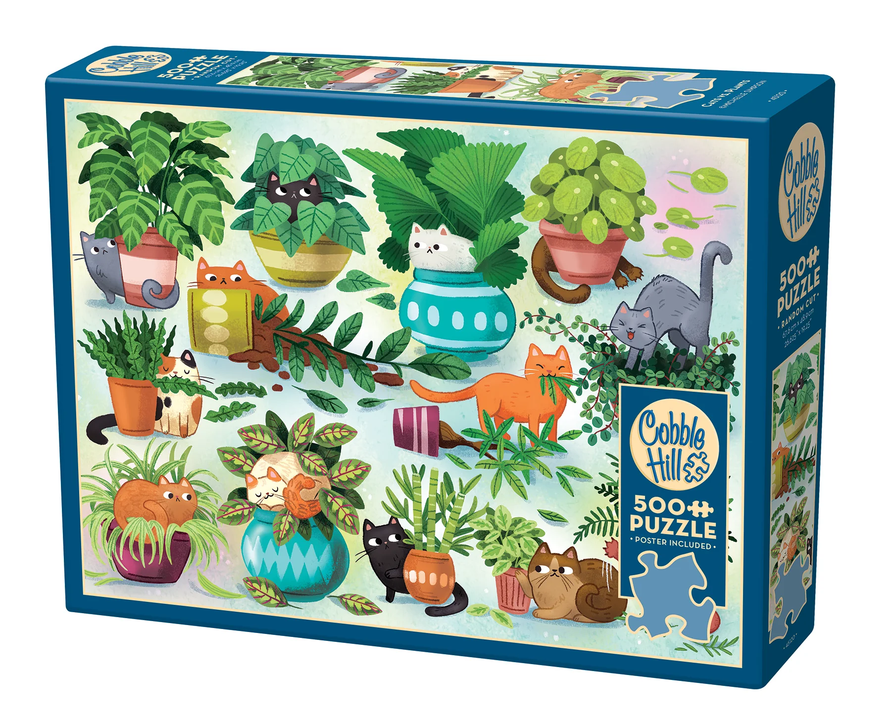 Puzzle 500 piese - Cats vs. Plants – Puzzle 500 piese
