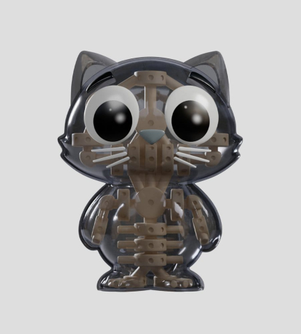 PRECOMENZI - Catscans Mini Figures S2 Bare Bones 6 cm Blind Box Display (6)