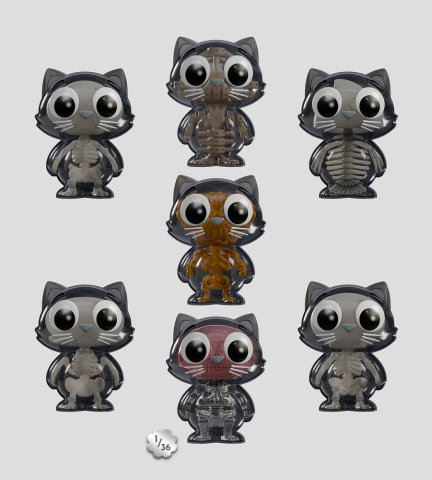 Catscans Mini Figures S2 Bare Bones 6 cm Blind Box Display (6) [11]