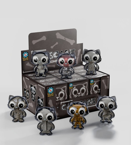 Catscans Mini Figures S2 Bare Bones 6 cm Blind Box Display (6) [8]