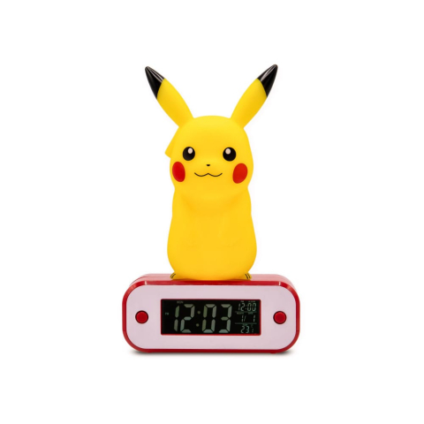 Pop Culture - Ceas cu Alarma Pikachu cu Lumina 18 cm – Pokemon Oficial