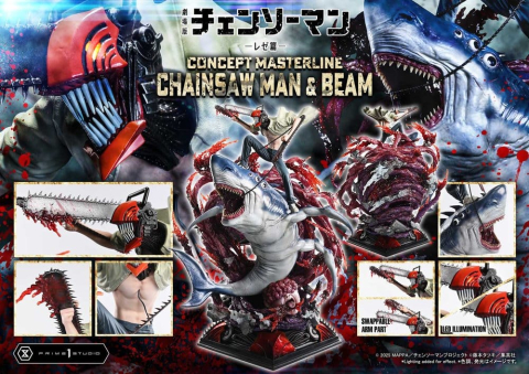 Chainsaw Man Concept Masterline Series Statue 1/6 Chainsaw Man & Beam 73 cm [3]