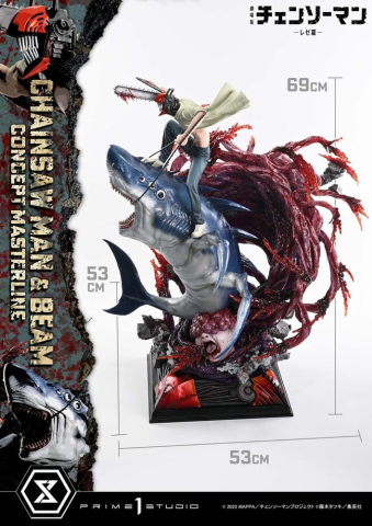 Chainsaw Man Concept Masterline Series Statue 1/6 Chainsaw Man & Beam Bonus Version 73 cm [8]