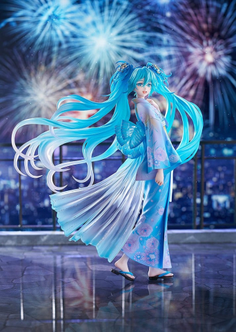 PRECOMENZI - Character Vocal Series 01: Hatsune Miku PVC Figure 1/7 Music & Fire Works Ver. 23 cm