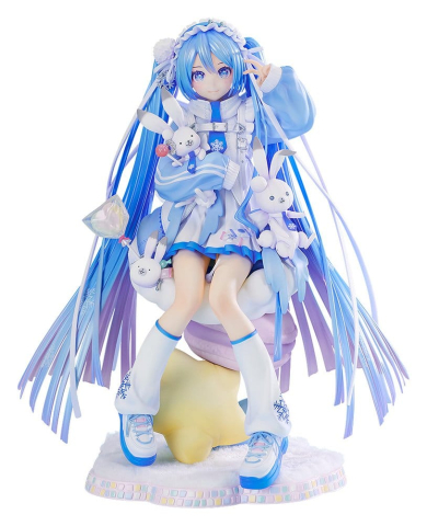PRECOMENZI - Character Vocal Series 01: Hatsune Miku PVC Statue 1/7 Snow Miku: Yukiiro Pop Ver. 24 cm
