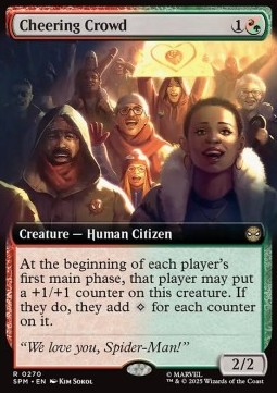 Singles Trading Card Games - Cheering Crowd Marvel's Spider-Man: Extras FOILED 270