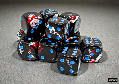 Chessex Brush Dark Side Blue Block 12 Zaruri D6 [1]