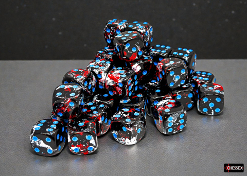 Chessex Brush Dark Side Blue Block 36 Zaruri D6 [1]