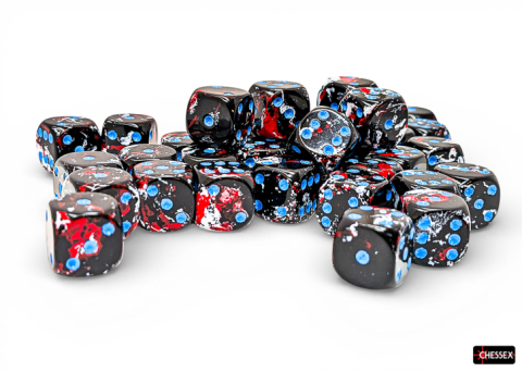 Chessex Brush Dark Side Blue Block 36 Zaruri D6 [2]