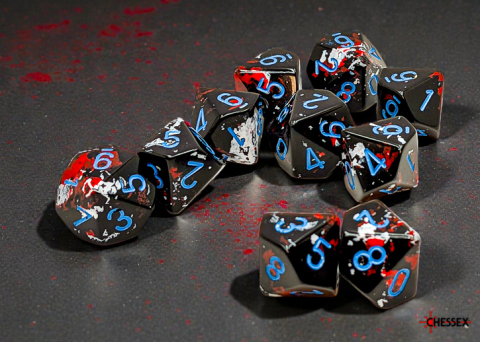 Board Games - Chessex Brush Dark Side Blue Set 10 Zaruri D10