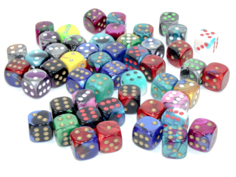 Board Games - Chessex Gemini D6 12mm - Vanzare la Bucata