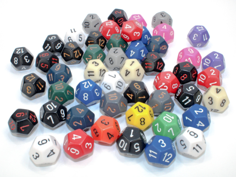 Board Games - Chessex Opaque D12 Zar Poliedric - Vanzare la Bucata