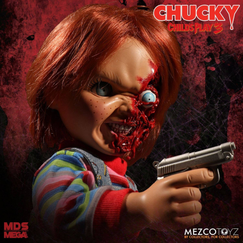 Child's Play 3 Designer Series Talking Pizza Face Chucky 38 cm [3]