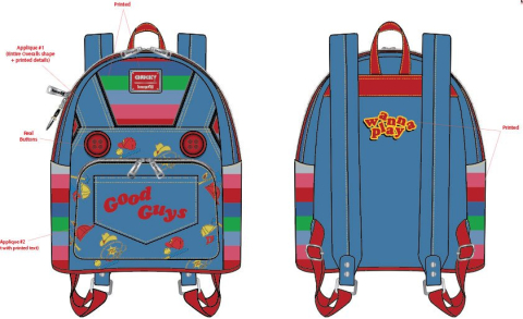 PRECOMENZI - Childs Play by Loungefly Backpack Chucky Cosplay