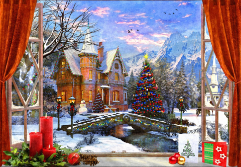 Christmas Mountain View – Puzzle 1000 piese [1]