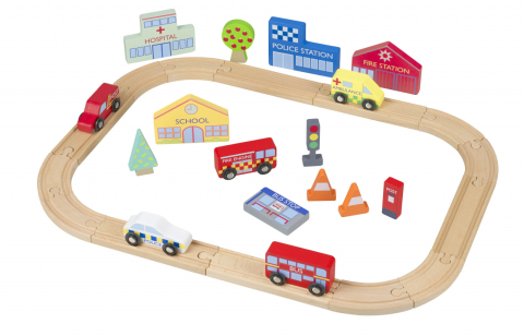 Circuit cu vehicule utilitare, Orange Tree Toys [1]