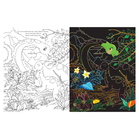 Citeste, razuieste si coloreaza: Dinozauri – Carte interactiva 4+ ani [3]