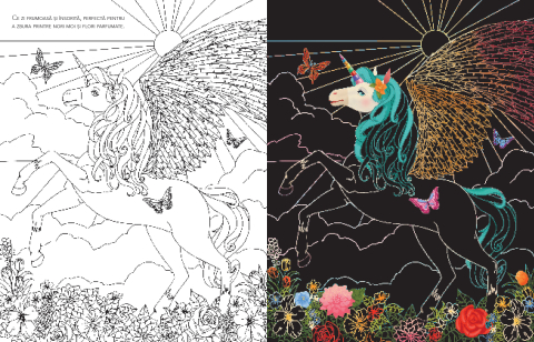 Citeste, razuieste si coloreaza: Unicorni – Carte interactiva 4+ ani [2]