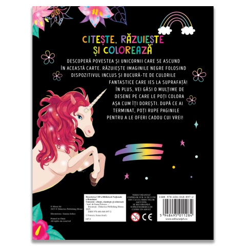 Citeste, razuieste si coloreaza: Unicorni – Carte interactiva 4+ ani [1]