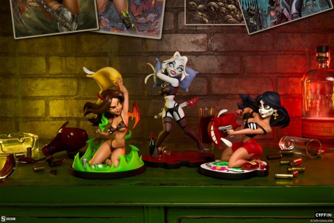 Collectibles - Coffin Comics Designer Statues Set Sleepover In Hell