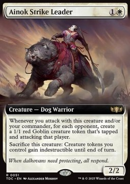 Trading Card Games - Commander: Tarkir: Dragonstorm: Extras Ainok Strike Leader 51
