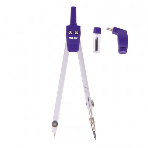 Rechizite, Creativitate, Hobby - Compas MILAN universal albastru cu brat articulat
