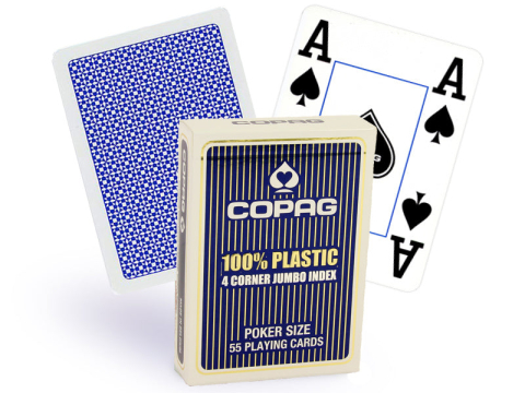 Copag – 4 Corner Jumbo Poker Playing Cards (Red / Blue) [1]