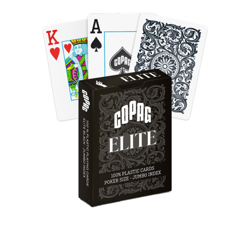 Board Games - Copag – Elite Poker Size Jumbo Playing Cards Black