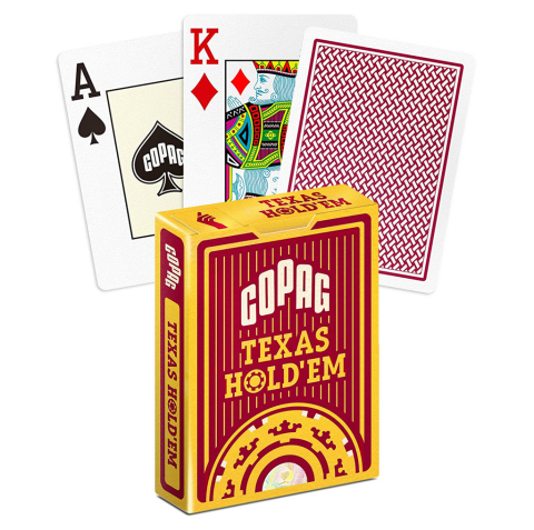 Copag – Texas Hold’em Jumbo Poker Playing Cards (Black / Red) [2]
