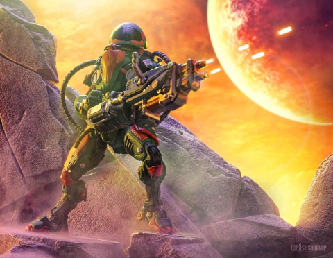 Cosmic Legions Actionfigur T.U.5.C.C. Heavy Gunner [7]