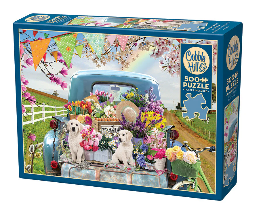 Puzzle 500 piese - Country Truck in Spring – Puzzle 500 piese