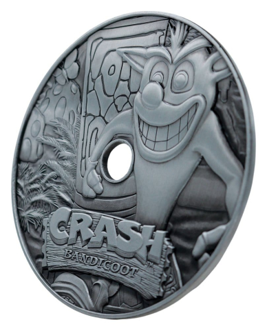 PRECOMENZI - Crash Bandicoot Replica Metal CD-ROM Collectible Limited Edition 11 cm