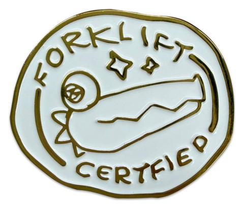 PRECOMENZI - Crashout Crew Pin Badge Forklift Certified