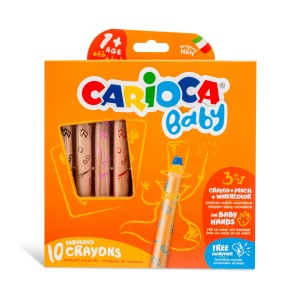 Rechizite, Creativitate, Hobby - CREION COLOR 10 CULORI 3 IN 1 CARIOCA BABY 42818