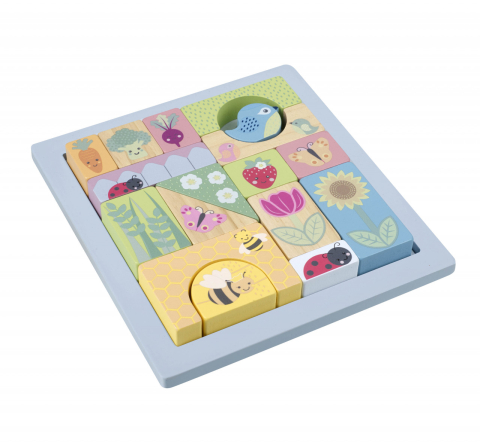 Noutati - Cuburi de construit Gradina de primavara, Orange Tree Toys