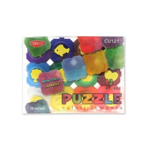 Rechizite, Creativitate, Hobby - CULORI TEMPERA 12C 15ML PUZZLE DACO CU121