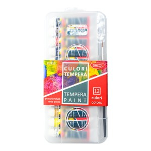 Rechizite, Creativitate, Hobby - CULORI TEMPERA 12C CUTIE PLASTIC DACO CU113