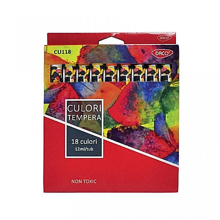 Rechizite, Creativitate, Hobby - Culori tempera 18 culori DACO
