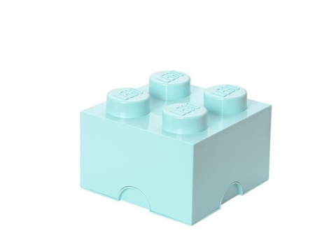 LEGO - Cutie depozitare LEGO 2x2 albastru aqua