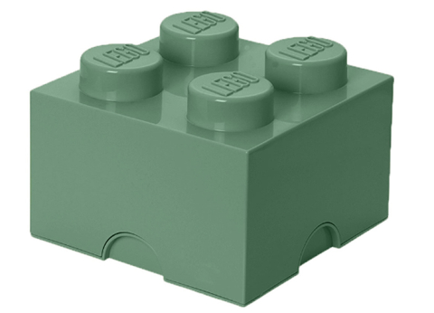 LEGO - Cutie depozitare LEGO 2X2 verde nisip