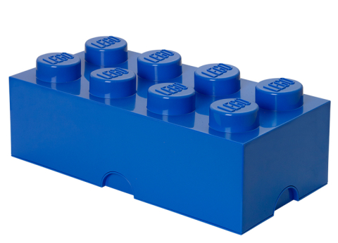LEGO - Cutie depozitare LEGO 2x4 albastru inchis