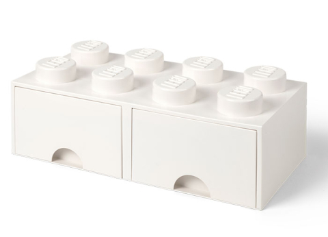 LEGO - Cutie depozitare LEGO 2x4 cu sertare, alb